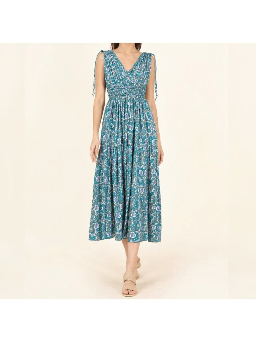 NEW Omika - S Rosalita  Maxi Modal Safi Wisteria Midi dress green